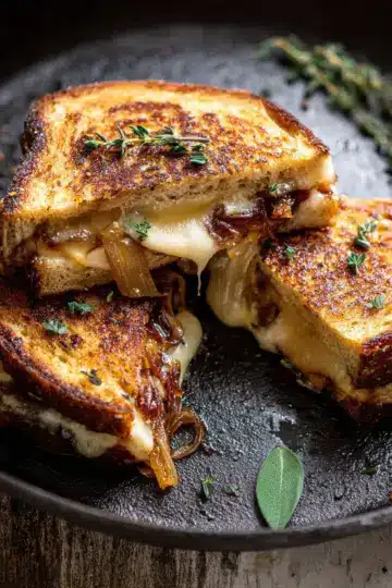 French Onion and Apple Grilled Cheese.