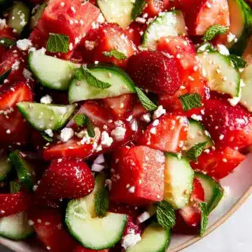 Watermelon Strawberry Cucumber Salad