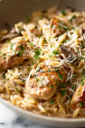 Chicken Marsala Orzo