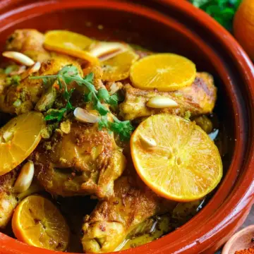 Moroccan Chicken Tajine with Oranges
