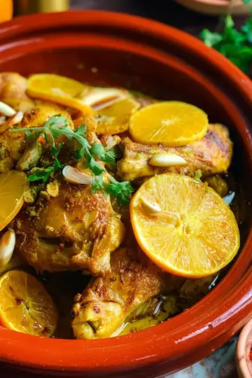 Moroccan Chicken Tajine with Oranges