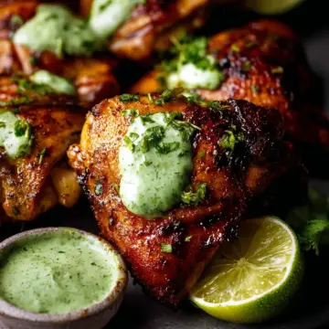 Peruvian Chicken with Green Sauce (Aji Verde)