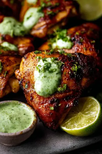 Peruvian Chicken with Green Sauce (Aji Verde)