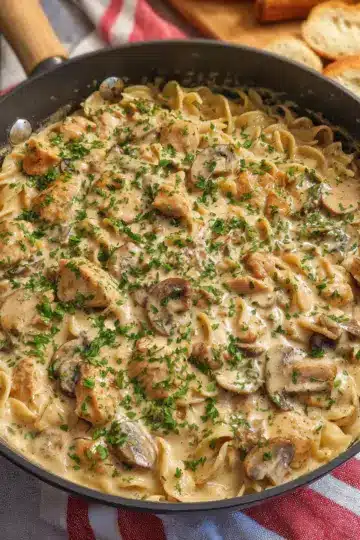 Creamy Chicken Stroganoff
