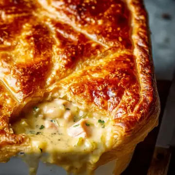 Chicken and leek pie
