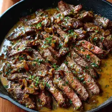 Pan Seared Flank Steak In Butter Sauce