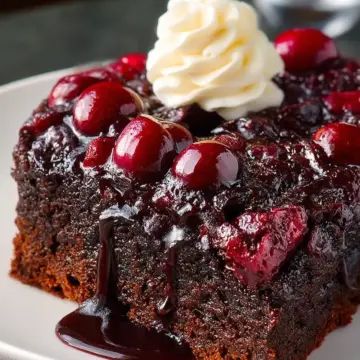 Chocolate Cherry Upside Down Cake