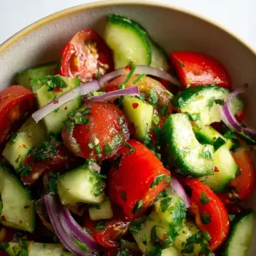 Mediterranean Cucumber Tomato Salad