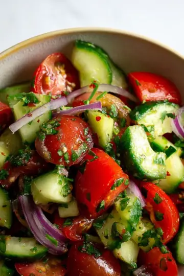 Mediterranean Cucumber Tomato Salad