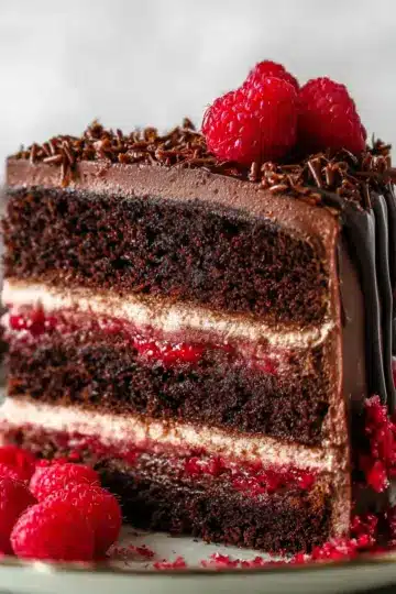 Chocolate Raspberry Layer Cake