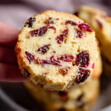 Cranberry Orange Shortbread Cookies