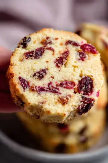 Cranberry Orange Shortbread Cookies