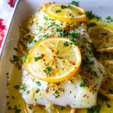 Baked Cod Recipe with Lemon and Garlic
