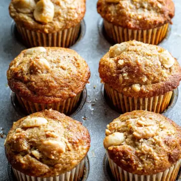 Healthy Peanut Butter Banana Muffins