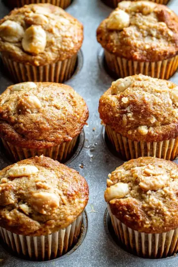 Healthy Peanut Butter Banana Muffins