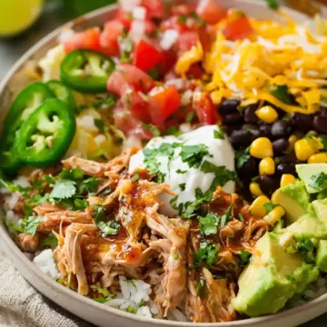 Slow Cooker Chicken Burrito Bowl Recipe