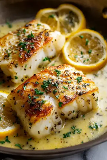Easy Pan Fried Cod With Lemon Butter Sauce