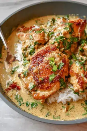 One Pot Creamy Garlic Chicken