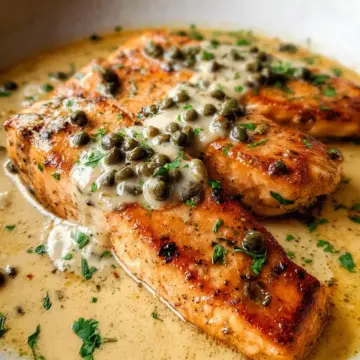 Creamy Salmon Piccata
