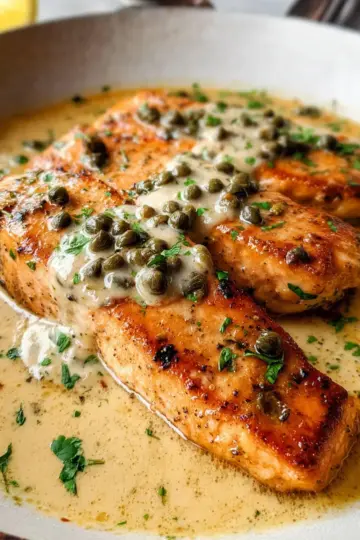 Creamy Salmon Piccata