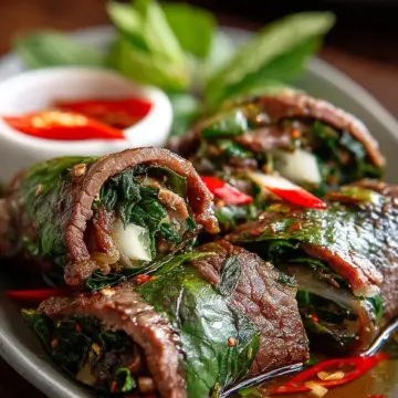 Healthy Thai Basil Beef Rolls Recipe