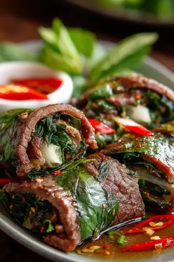 Healthy Thai Basil Beef Rolls Recipe
