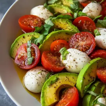Light Avocado Caprese Salad