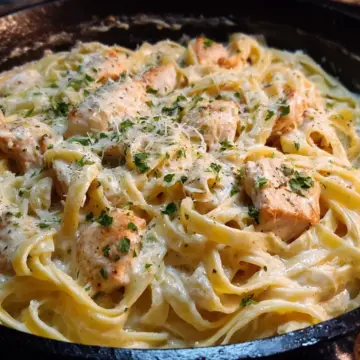 One Pan Chicken Fettuccine Alfredo