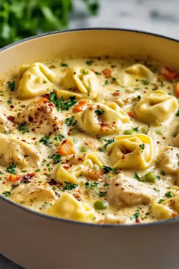 Classic Creamy Chicken Tortellini Soup