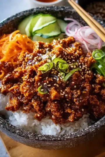 Crispy Shredded Tofu Bulgogi Bowl That’s Pure Comfort Food