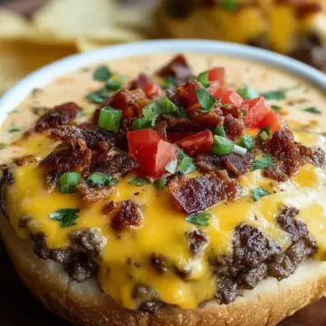 Beef Bacon Cheeseburger Queso Dip: Ultimate Game Day Treat!