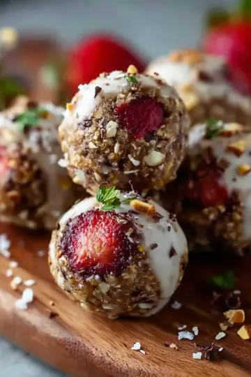 Strawberry Cheesecake Energy Bites