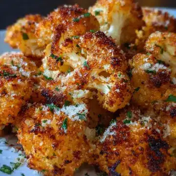 Crispy Parmesan Cauliflower Bites