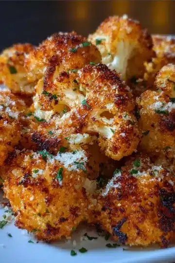 Crispy Parmesan Cauliflower Bites