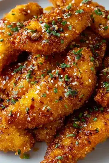Crispy Air Fryer Honey Butter Garlic Chicken Tenders