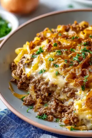 Family French Onion Hamburger Casserole