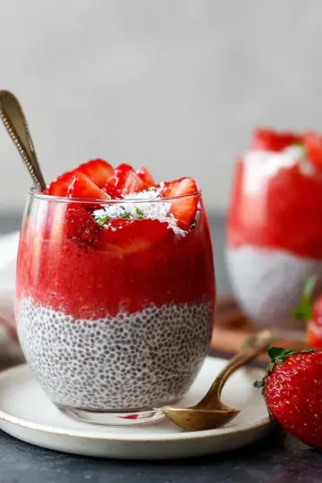 Strawberry Coconut Chia Pudding
