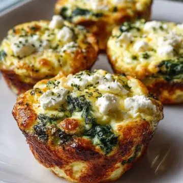 Cottage Cheese Egg Cups with Spinach and Feta