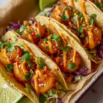 Quick Air Fryer Bang Bang Shrimp Tacos