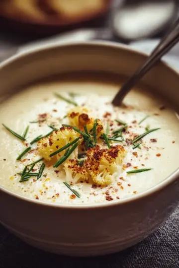 Creamy Roasted Cauliflower Soup
