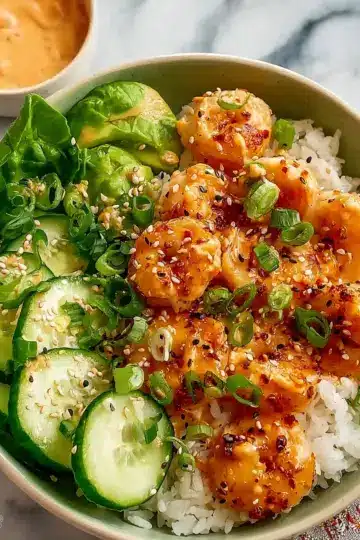 Homemade Bang Bang Shrimp Bowls