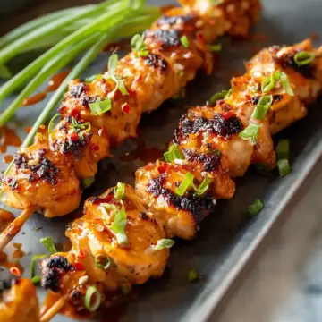 Tasty Air Fryer Bang Bang Chicken Skewers