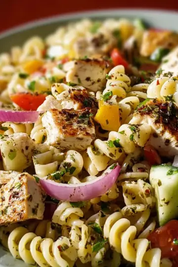 Tasty Chicken Pasta Salad With Italian Dressing